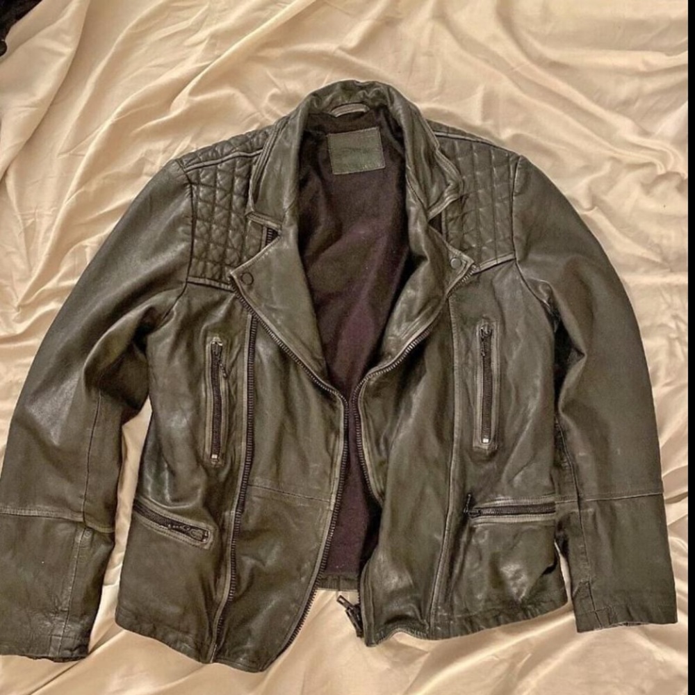 Allsaints Leather Jacket - Size Large